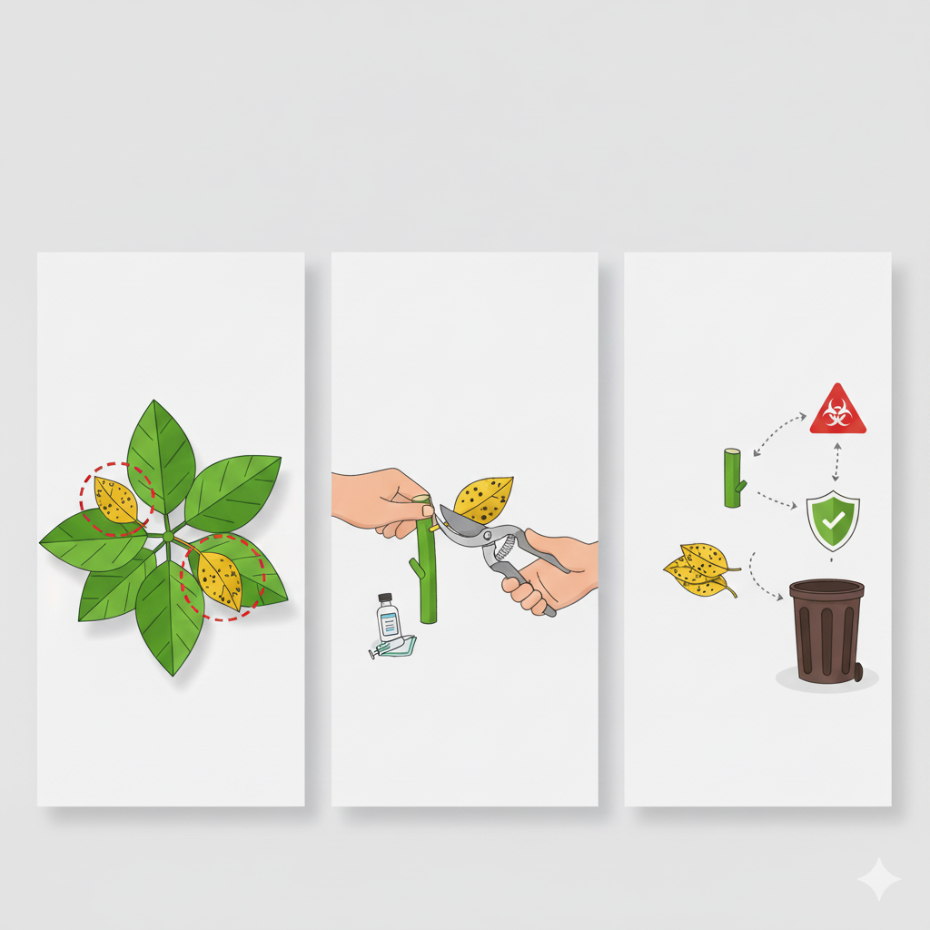 Poda de Formação e Estímulo: Particularmente importante para plantas trepadeiras ou com hábito de crescimento mais desordenado, como muitos Filodendros e Monsteras. Esta poda visa direcionar o crescimento, incentivar a ramificação e criar uma planta mais cheia. Ao cortar o ápice de um caule (a ponta de crescimento), você estimula o desenvolvimento de gemas laterais, resultando em múltiplos novos brotos. O corte deve ser feito logo acima de um nó (o ponto no caule de onde as folhas brotam).