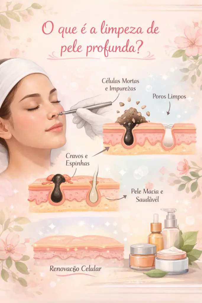 Pele macia e sem impurezas após limpeza facial